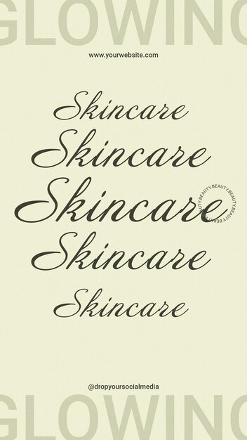 PSD skincare branding est un modèle d'histoires instagram conçu par psd.