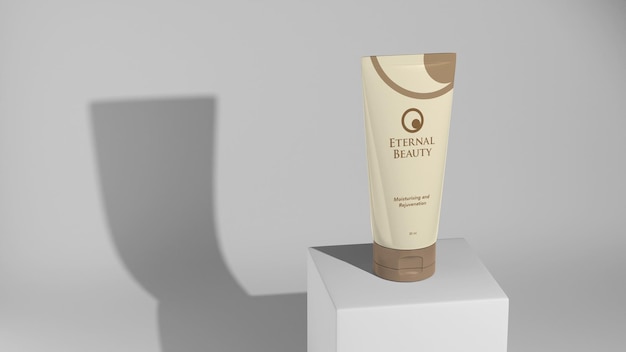 Skincare Lotion Tube-Mockup für die Hautpflege
