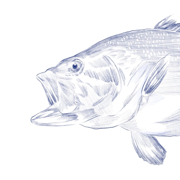 Skizze der Fische des Nordozeans