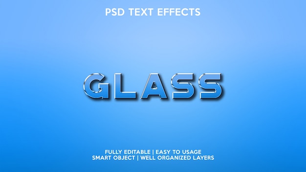 Skleněné textové efekty