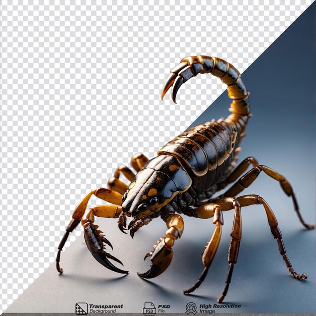 PSD skorpion isoliert auf transparentem hintergrund