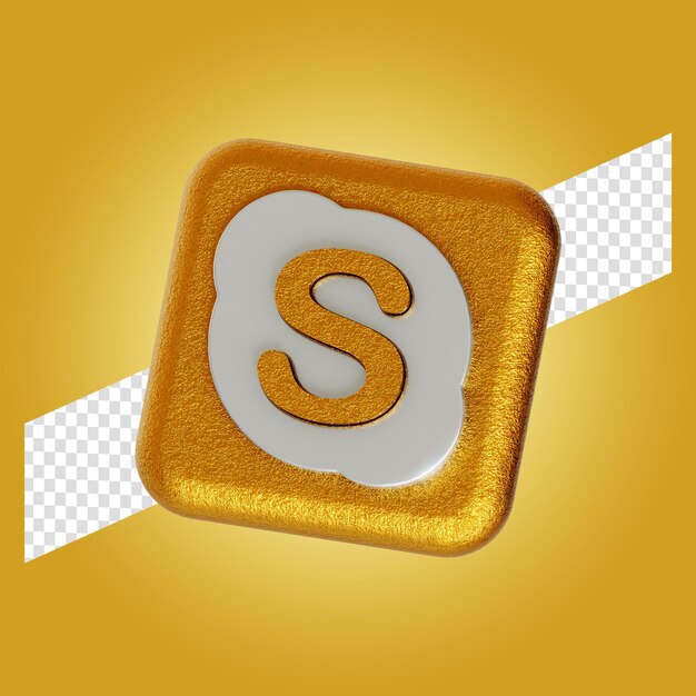 Skype-logo-anwendung 3d-render-illustration isoliert