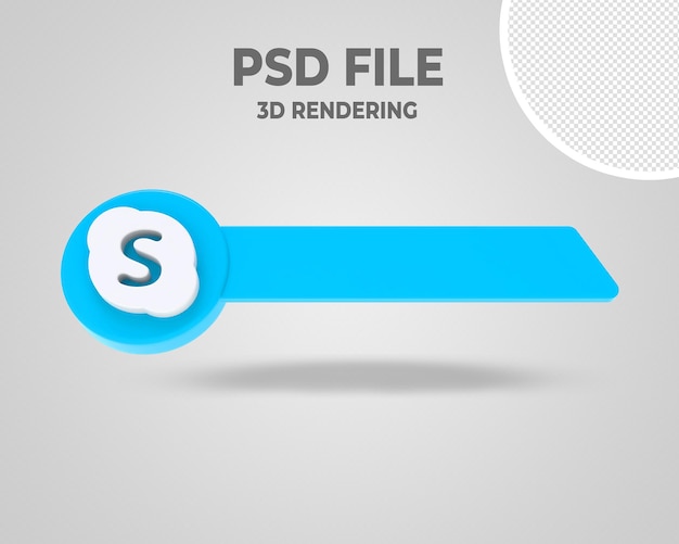 Skype unteres drittes banner 3d-stil