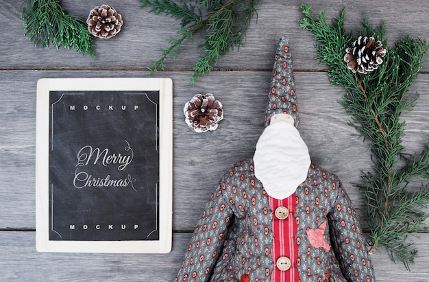 Slate mockup con il concetto di Natale