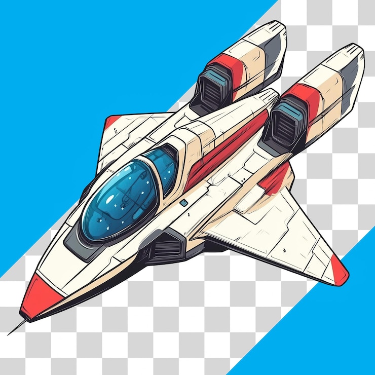 PSD sleek fighter jet on transparent background