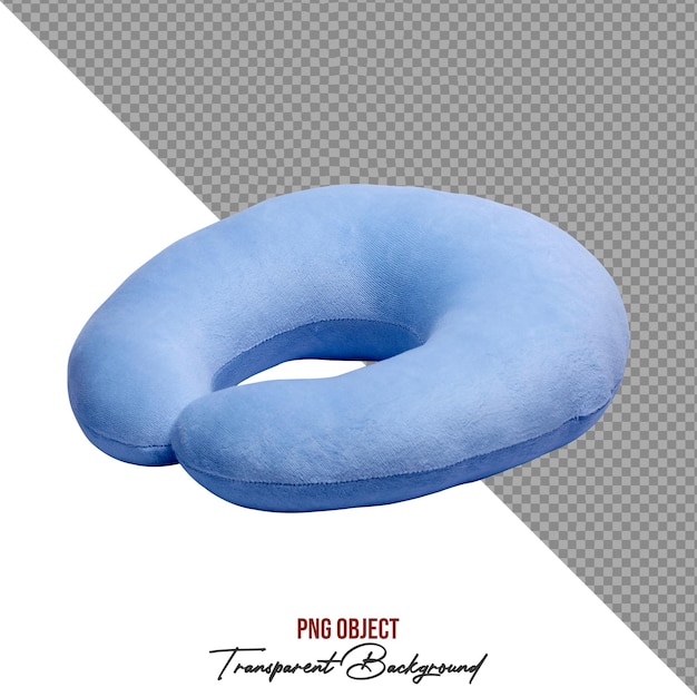 Sleeping soft neck pillow isolated on a transparent background