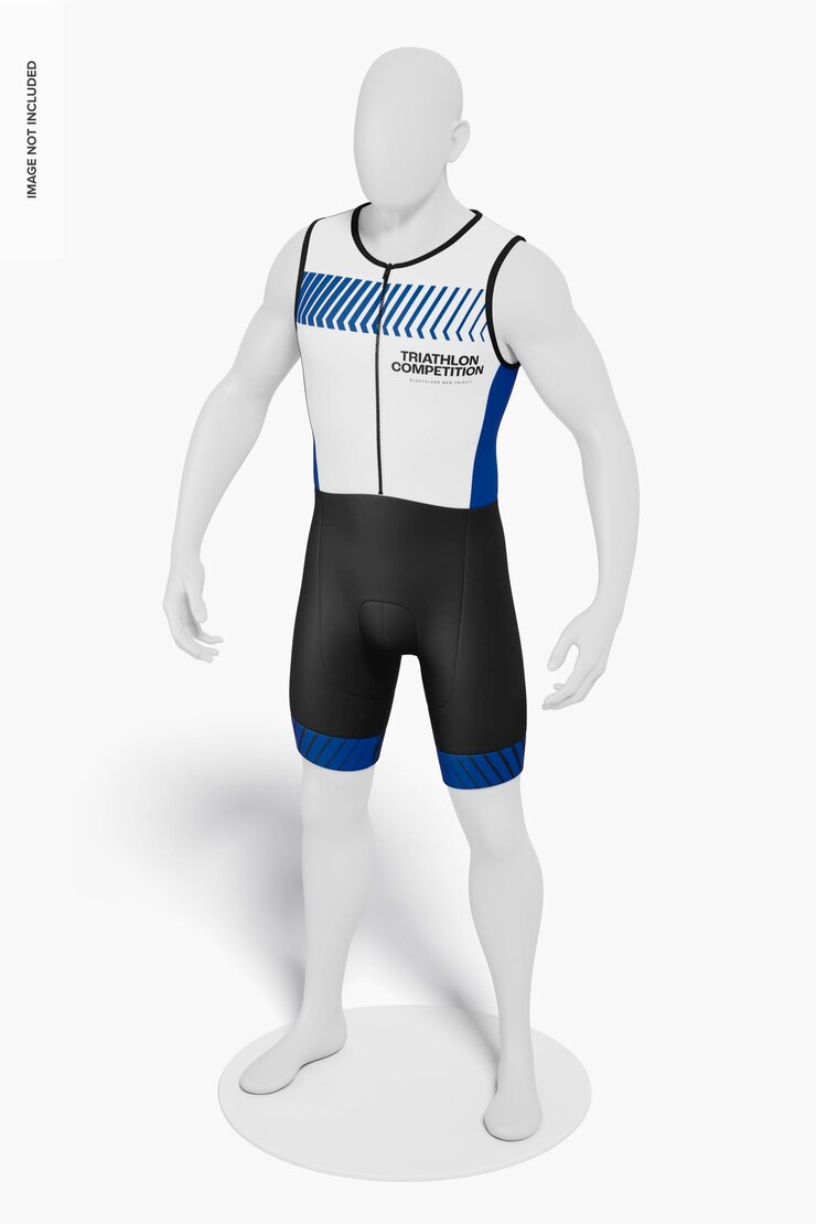 PSD sleeveless men trisuit mockup