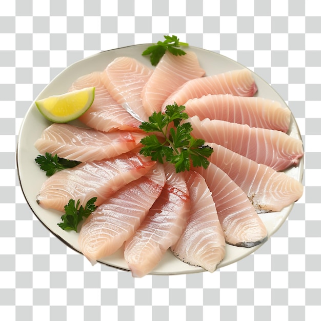 PSD sliced fish transparent background