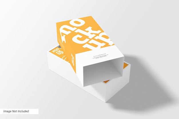 PSD sliding box packaging mockup-perspektivansicht