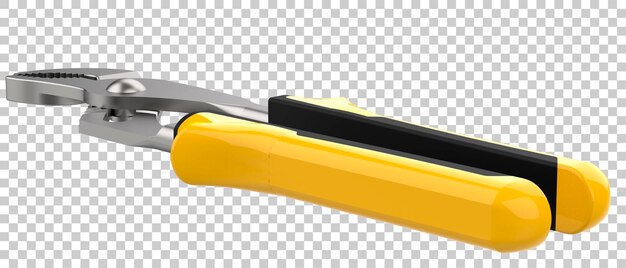 Slip Joint-Tool isoliert auf durchsichtigem Hintergrund 3D-Rendering-Illustration