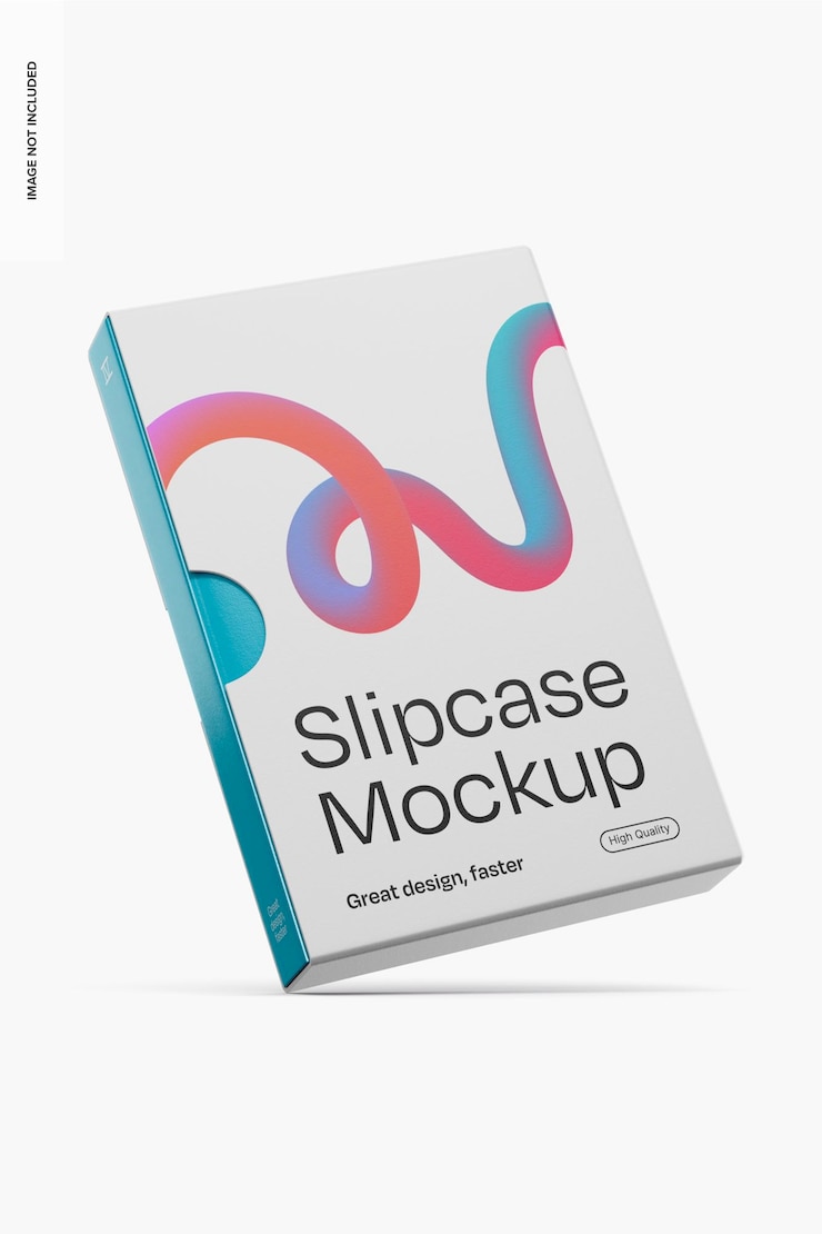 PSD slipcase-hardcover-buch-mockup, das fällt