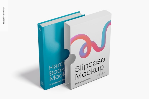 Slipcase Hardcover Buch Mockup Linke Ansicht