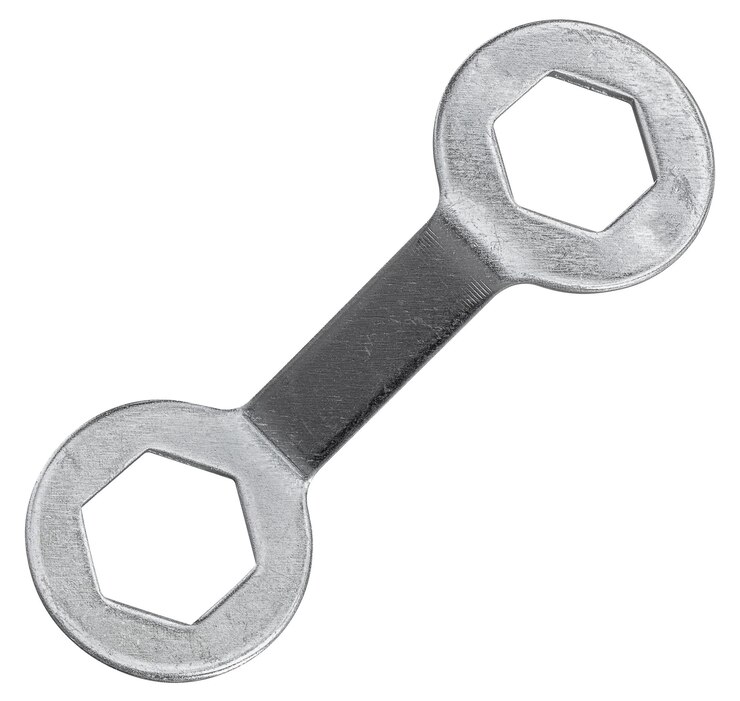 PSD sliver shiny wrench