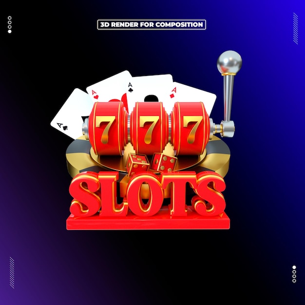 Slots de cassino de renderização em 3D
