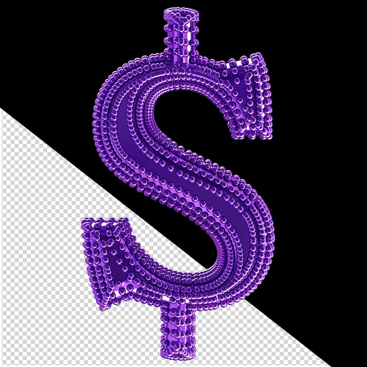 PSD small 3d spheres on the dark purple symbol