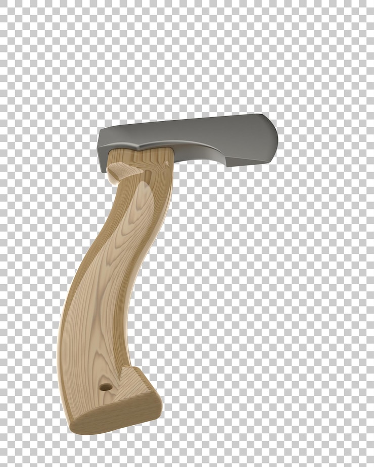 PSD small axe on transparent background 3d rendering illustration