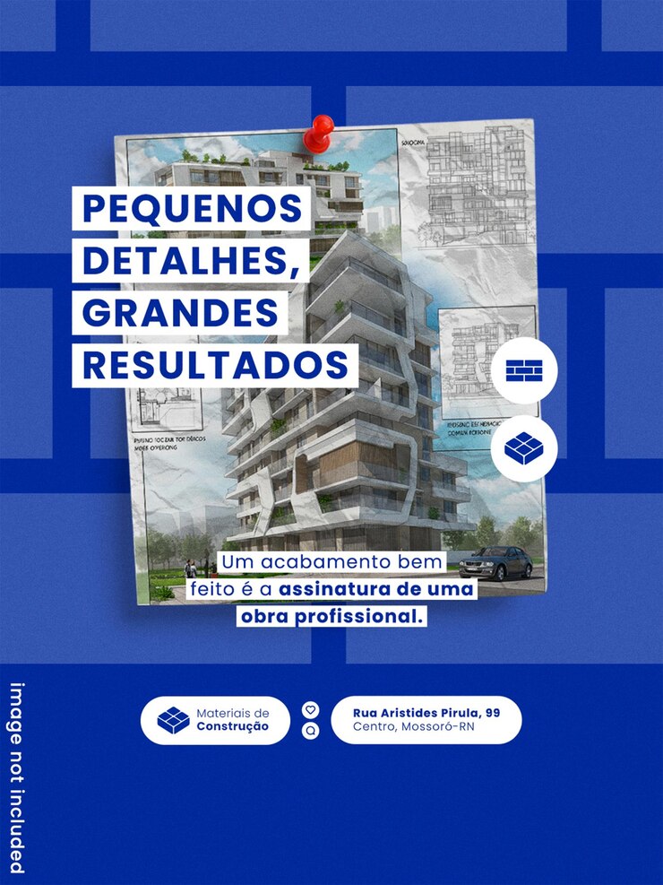 PSD small details great results a professional construction finish post flyer template editavel