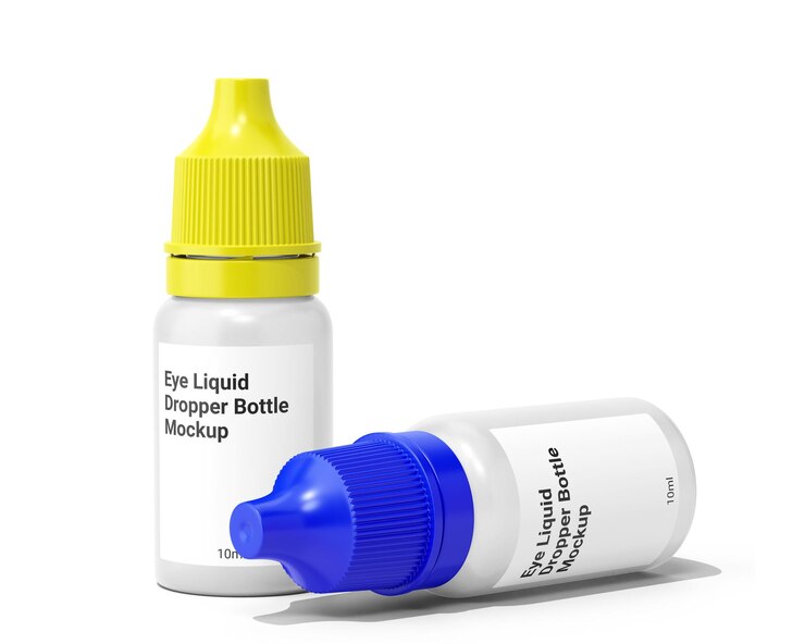 PSD small eye dropper bottle mockup