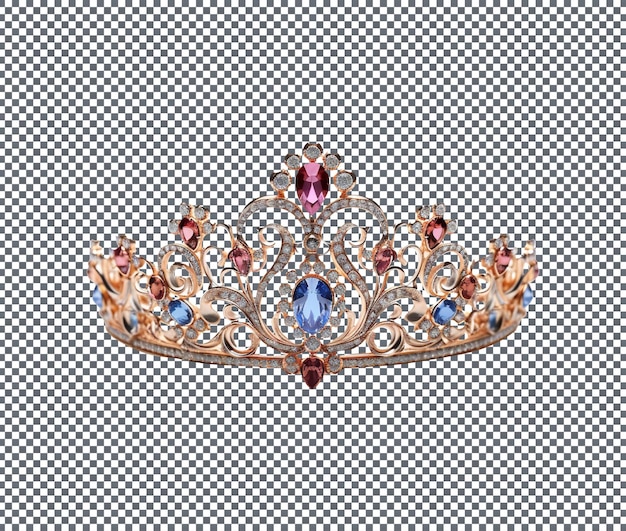 Smaragd-Tiara schön isoliert auf durchsichtigem Hintergrund