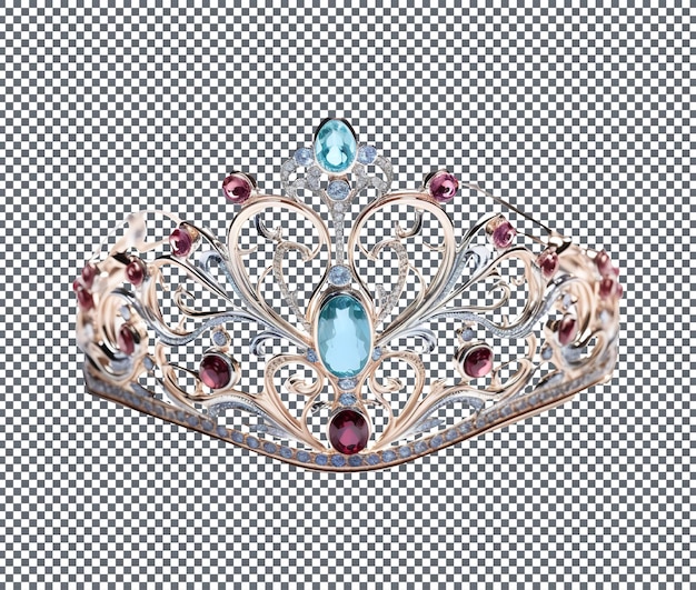 Smaragd-Tiara schön isoliert auf durchsichtigem Hintergrund