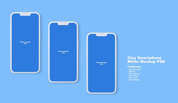 Smart Device Mockup in 3D gerendert