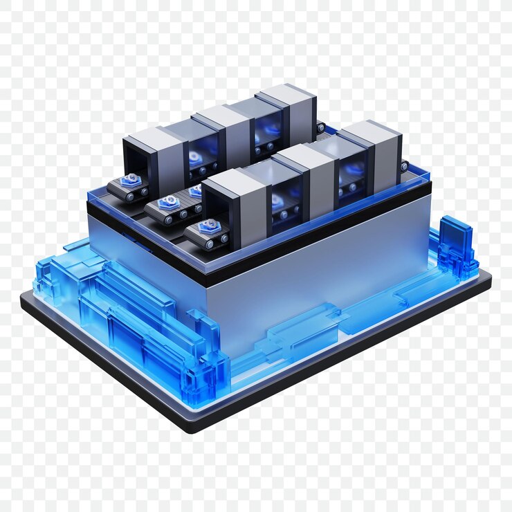 PSD smart factory parts workshop 3d render illustration