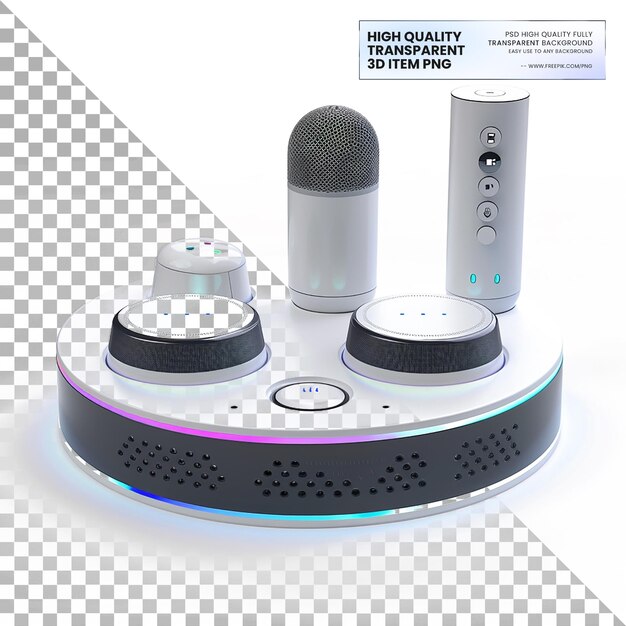 smart home hub for controlling and automating on transparent background