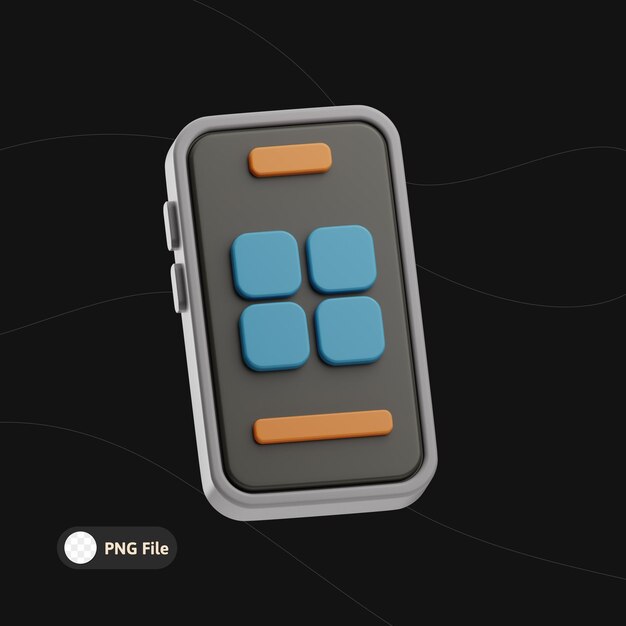 Smart Home: illustrazione dell'applicazione per smartphone 3D