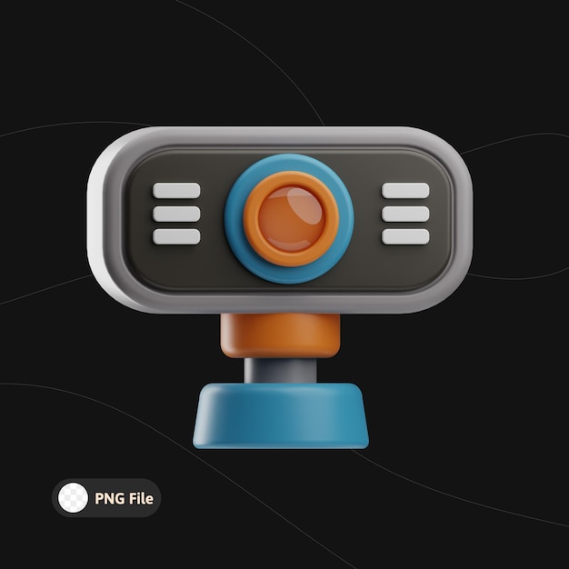 smart home webcam illustration 3d
