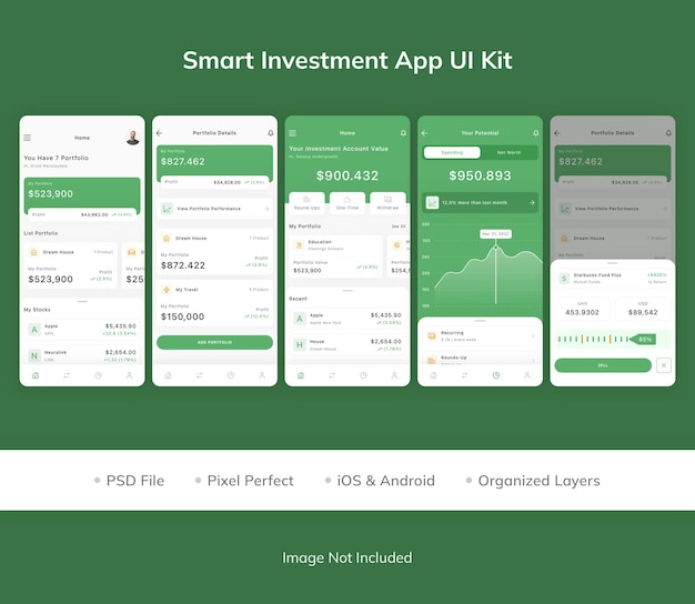 Smart investment app ui-kit