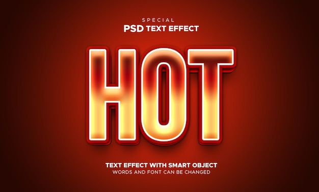 Smart-objekt hot text-effekt