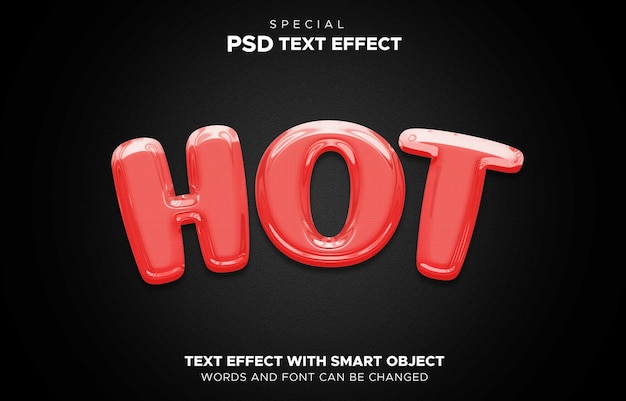 Smart-objekt hot text-effekt