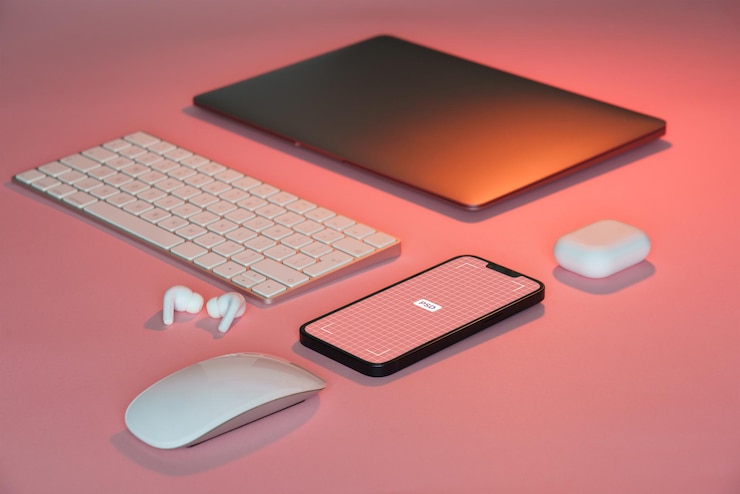 PSD smart phone screen mockup editable psd mockup high quality studio photo smart phone empty screen