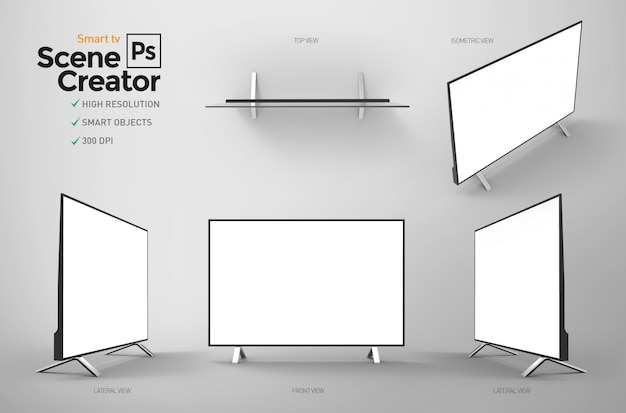 Smart TV isolata. Monitor per l'intrattenimento domestico o in ufficio.