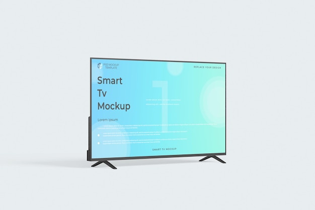 Smart TV mockup isolato renderizzato in 3D
