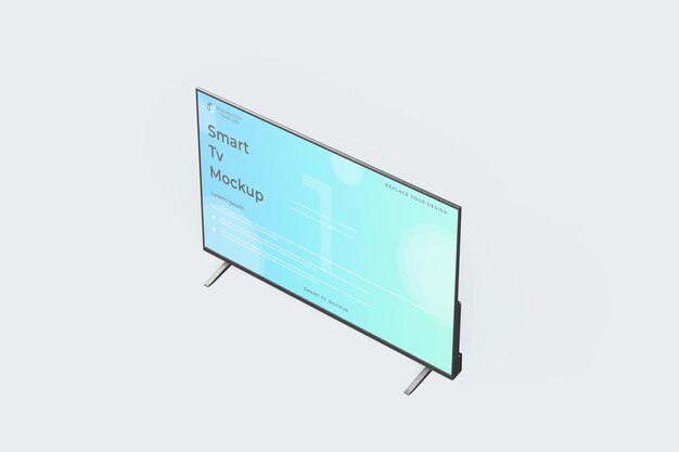 Smart-TV-Mockup isoliert 3D-Rendering