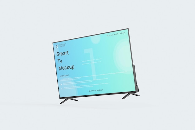 Smart-TV-Mockup isoliert 3D-Rendering