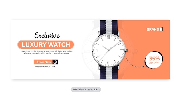 PSD smart watch-produktverkauf social-media-post facebook-cover-design