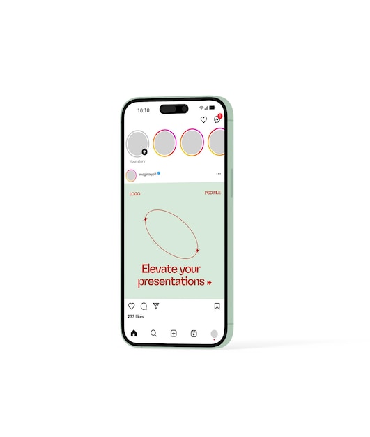 Smartphone 16 Mockup Estilo de desenho animado realista