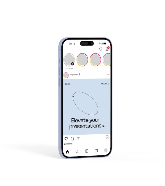 Smartphone 16 Mockup in stile realistico dei cartoni animati