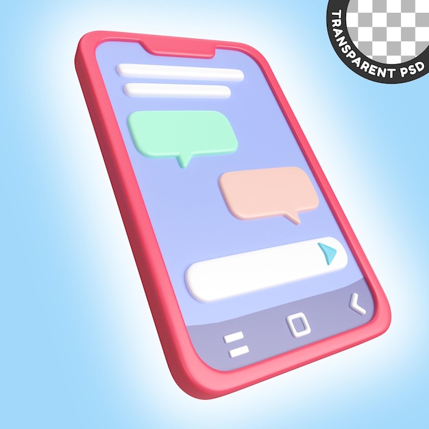 PSD smartphone-3d-illustrationssymbol