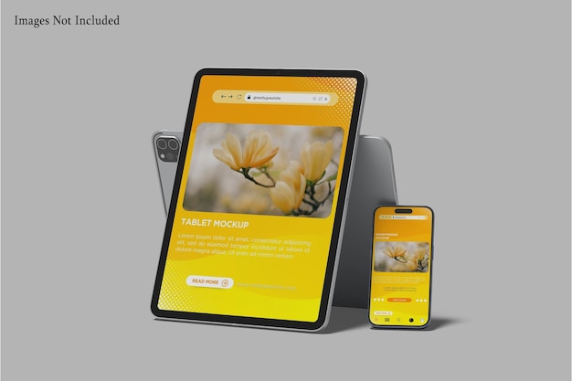 Smartphone and Tablet screen mockup