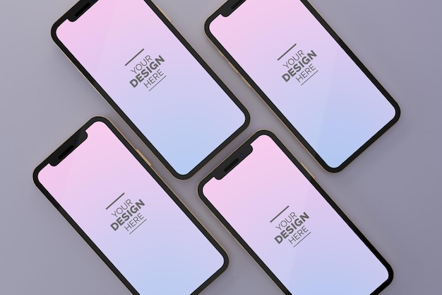 Smartphone-Bildschirm-Mockup PSD