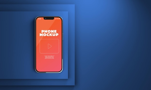 Smartphone-Bildschirmmodell PSD 3D-Rendering