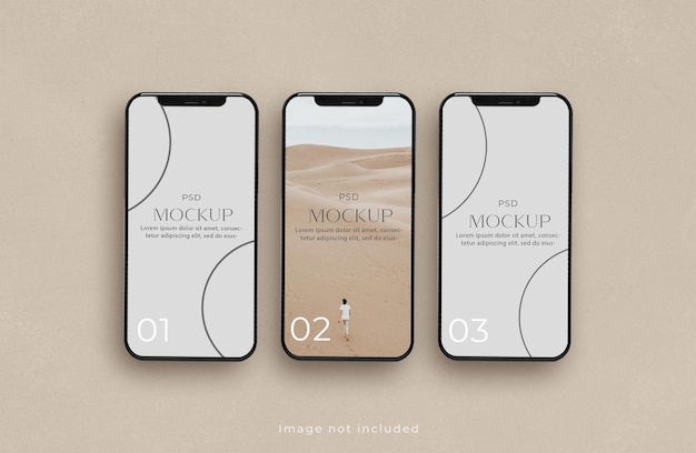 Smartphone-bildschirmmodell psd