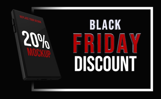 Smartphone Black Friday Mockup Design