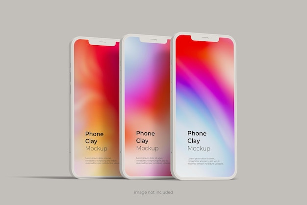 Smartphone Clay Mockup