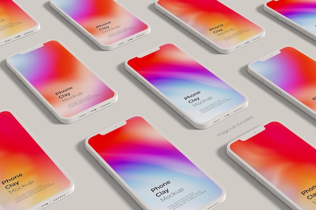 Smartphone Clay Mockup