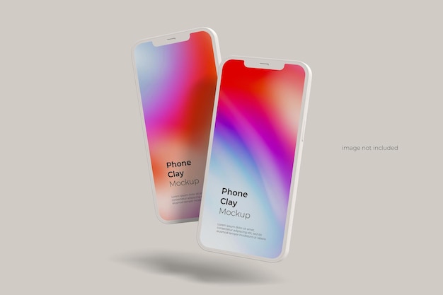 Smartphone clay mockup