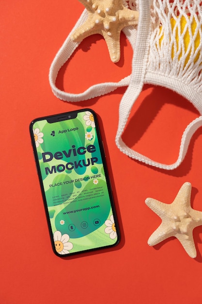 Smartphone com estética caribenha
